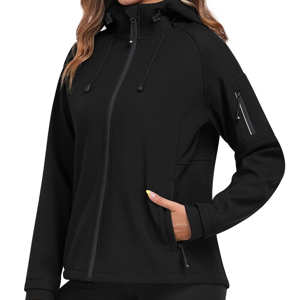 Fleece Lined Softshell Jacket Windproof Lightweig… - image 1